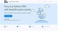 Desktop Screenshot of ponyorm.com